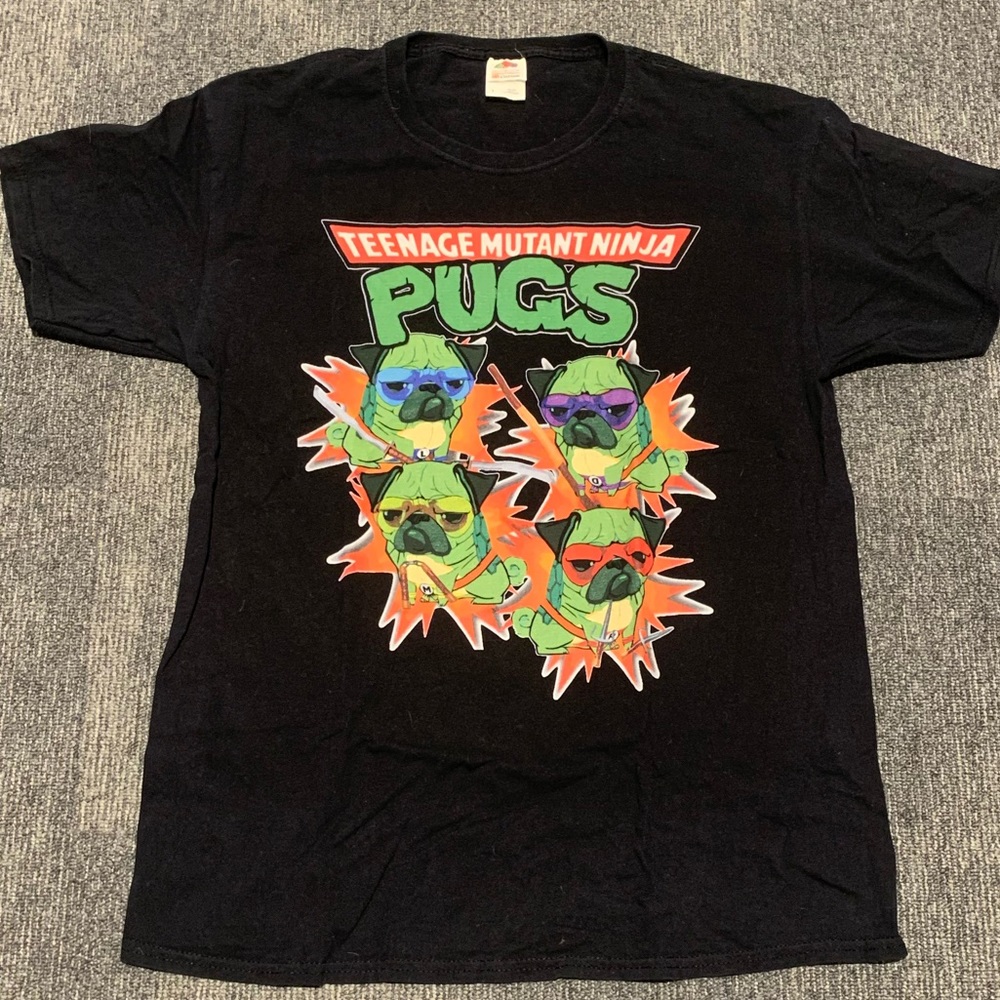 Teenage Mutant Ninja Pugs - Spoof Pug T-Shirt